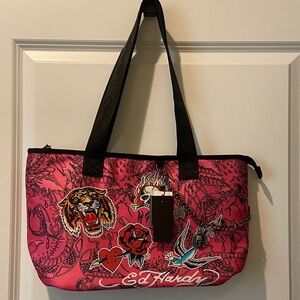 NWT Ed Hardy Tillie Print Tote